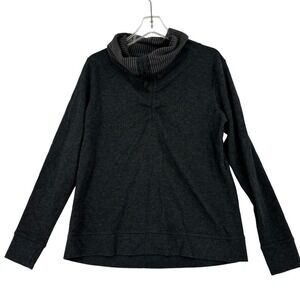 Lululemon In A Cinch Reversible Pullover Sweatshirt Cowl Turtleneck Gray Size 12